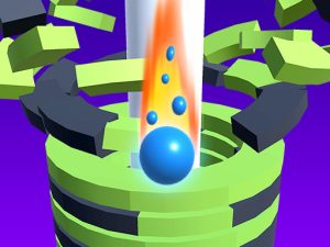 Stack Ball Blast 3D ball smashing colored tower platforms.